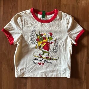 🆕 Cropped Grinch T-shirt size small